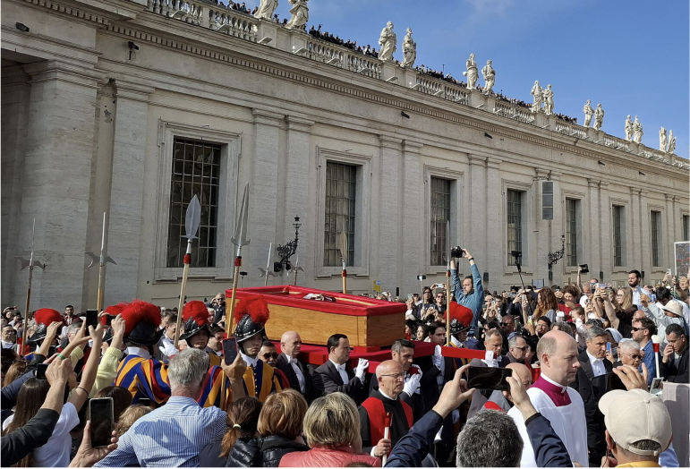 Pope Francis body procession